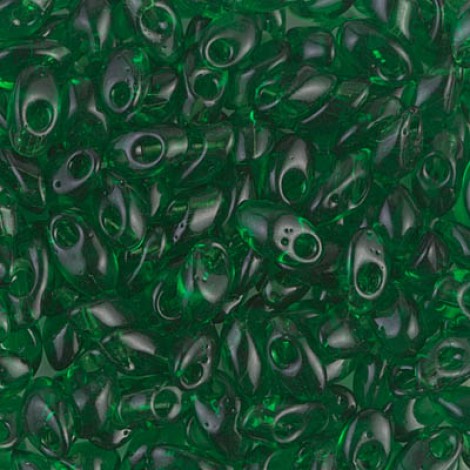 Miyuki Long Magatama Drops - Transparent Green - 12.5gm
