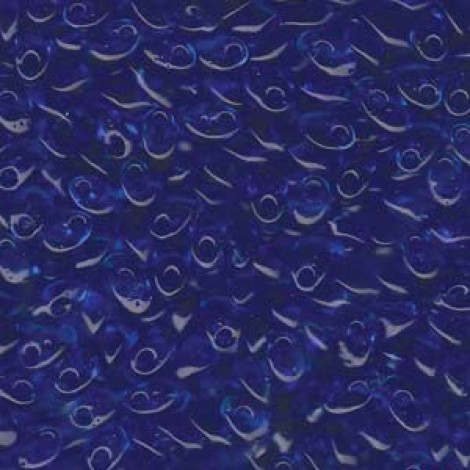 Miyuki Long Magatama Drops - Transparent Sapphire - 12.5gm