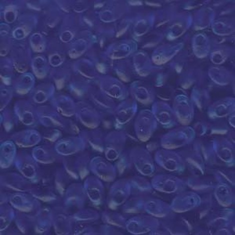 Miyuki Long Magatama Drops - Matte Transparent Sapphire - 12.5gm