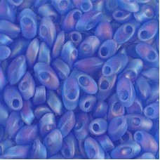 Miyuki Long Magatama Drops - Matte Transparent Sapphire AB - 12.5gm