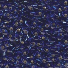 Miyuki Long Magatama Drops - Silver Lined Sapphire - 12.5gm