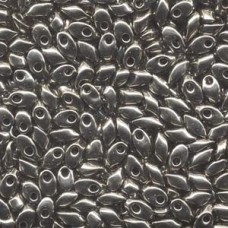 Miyuki Long Magatama Drops - Nickel Plated Silver - 12.5gm