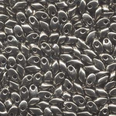 Miyuki Long Magatama Drops - Nickel Plated Silver - 12.5gm Miyuki Long Magatama Drops - Nickel Plated Silver - 12.5gm