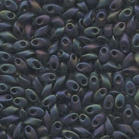 Miyuki Long Magatama Drops - Matte Purple Iris - 12.5gm