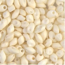 Miyuki Long Magatama Drops - Matte Opaque Cream - 12.5gm
