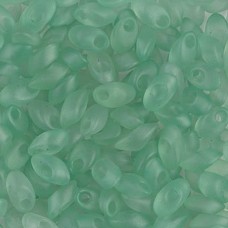 Miyuki Long Magatama Drops - Matte Transparent Sea Glass Green - 8.5gm
