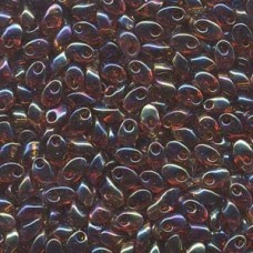 Miyuki Long Magatama Drops - Transparent Dark Topaz AB - 12.5gm