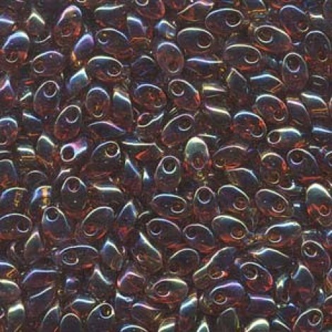 Miyuki Long Magatama Drops - Transparent Dark Topaz AB - 12.5gm
