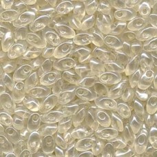 Miyuki Long Magatama Drops - Lt Cream Transparent - 12.5gm