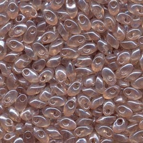Miyuki Long Magatama Drops - Transparent Blush Luster - 12.5gm