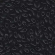 Miyuki Long Magatama Drops - Matte Opaque Black - 8.5gm