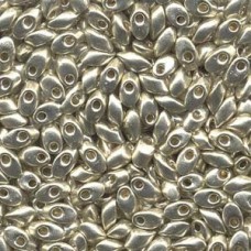 Miyuki Long Magatama Drops - Duracoat Galvanised Silver - 12.5gm
