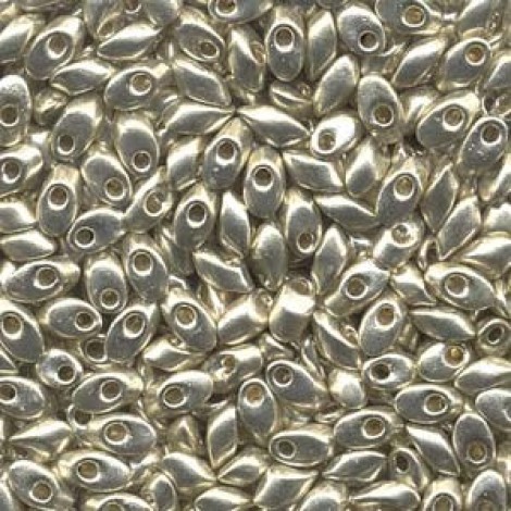Miyuki Long Magatama Drops - Duracoat Galvanised Silver - 12.5gm Miyuki Long Magatama Drops - Duracoat Galvanised Silver - 12.5gm