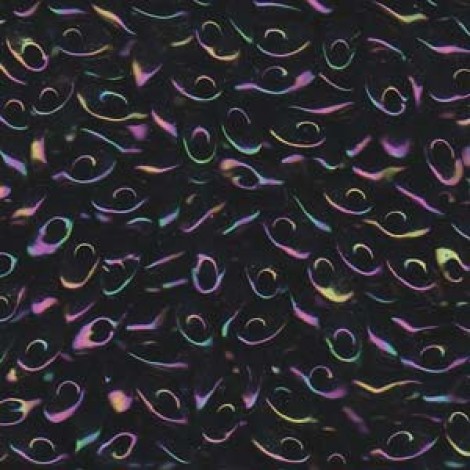 Miyuki Long Magatama Drops - Met Dark Plum Iris - 10gm Miyuki Long Magatama Drops - Met Dark Plum Iris - 10gm