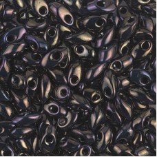 Miyuki Long Magatama Drops - Metallic Brown Iris - 12.5gm