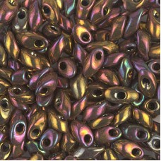 Miyuki Long Magatama Drops - Metallic Gold Iris - 10gm