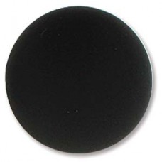 18mm Lunasoft Lucite Round Cabochons - Opaque Black