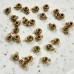 4x3x2.5mm (Hole Size 1mm) Gold Plated 304 Stainless Steel Push Button Crimp Beads - Pack of 10 4x3x2.5mm (Hole Size 1mm) Gold Plated 304 Stainless Steel Push Button Crimp Beads - Pack of 10