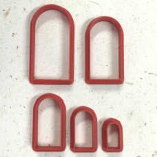 Set of 5 - Long Skinny Arch Polymer Clay Cutters