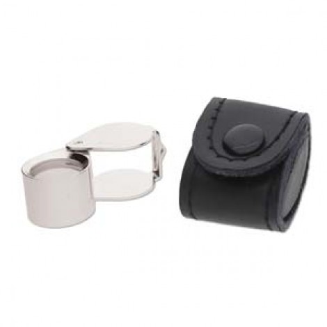 Chrome Eye Loupe 10 x18mm Round with Case