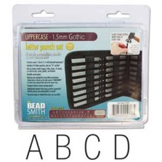 1.5mm Beadsmith Gothic Upper Case Letter Punch Set w/Case