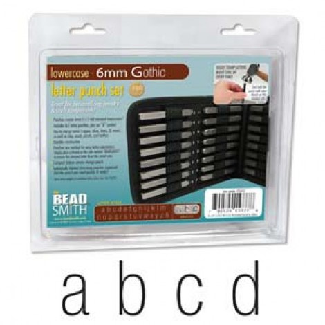 6.0mm Beadsmith Gothic Lower Case Letter Punch Set