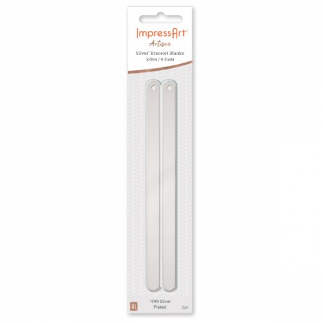 ImpressArt Artisan .999 Silver Plated Bracelet Blanks - 3/8in (9.5mm) - Pack of 2 ImpressArt Artisan .999 Silver Plated Bracelet Blanks - 3/8in (9.5mm) - Pack of 2