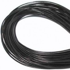 1.5mm Round Greek Leather Cord - Black - 50m skein