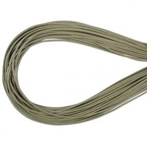 1.9mm Greek Round Leather Cord - Sage Grey - Per 2 metres