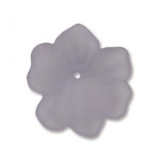 18mm Lucite Flower Beads - Light Blue - Pack of 4