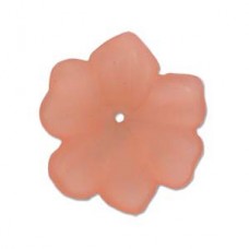 18mm Lucite Flower Beads - Paprika - Pack of 4