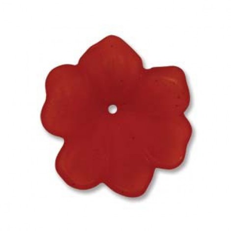 18mm Lucite Flower Beads - Scarlet