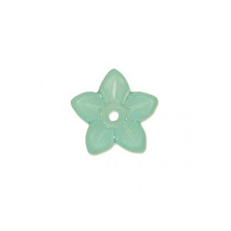 5x10mm Lucite Flower Beads - Aqua