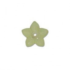 5x10mm Lucite Flower Beads - Celery - Pack of 5