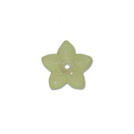5x10mm Lucite Flower Beads - Celery