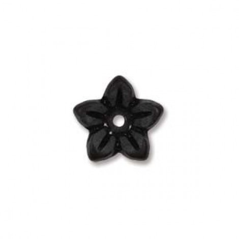 5x10mm Lucite Flower Beads - Jet
