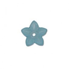 5x10mm Lucite Flower Beads - Teal  - Pack of 5