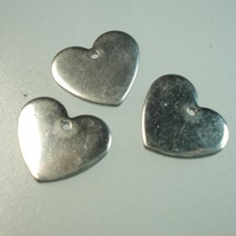 13x11mm Heart Shaped Stainless Steel Blank Drops