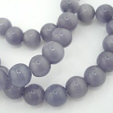 8mm Cats Eye Round Beads - Blue Violet