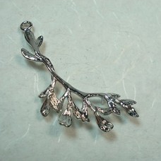 40x14mm Platinum Silver Tree Branch Pendant - Each