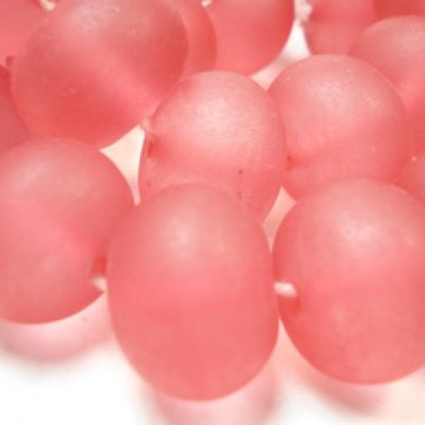 19mm Large Resin Rondelle Beads - Rose