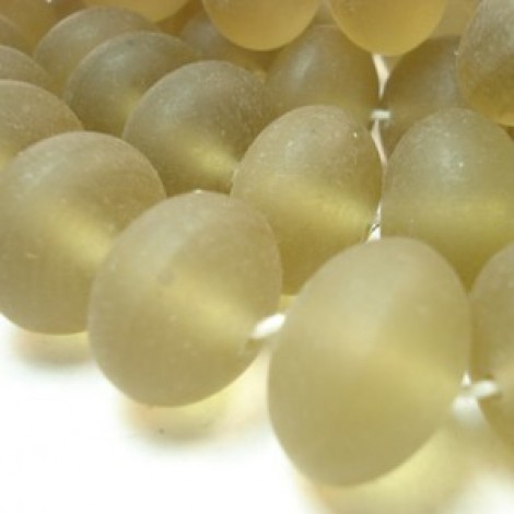 19mm Large Resin Rondelle Beads - Taupe