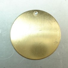 3/4"(19mm) Blank Round Raw Brass Disc w/Hole