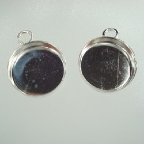 12.5mm (11mm ID) Silver Plated Bezel Cups