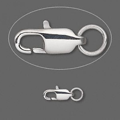 11x6mm Stainless Steel Lobster Clasp with 5mm Jumpring