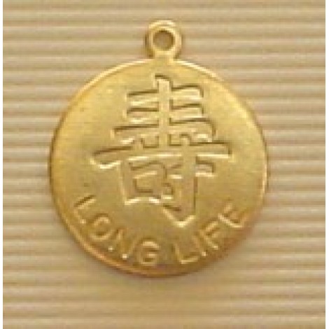 15mm Chinese Long Life Tag - Raw Brass - Pack of 4 15mm Chinese Long Life Tag - Raw Brass - Pack of 4