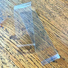 26x4.5cm Long Resealable Cellophane Bags with Hanging Loop - Pack of 100