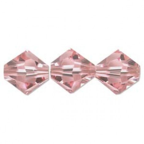 5mm Swarovski Crystal Bicones - Light Rose