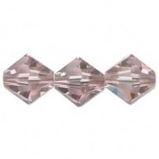 6mm Swarovski Faceted Bicones - Lt Amethyst AB - Pack of 19