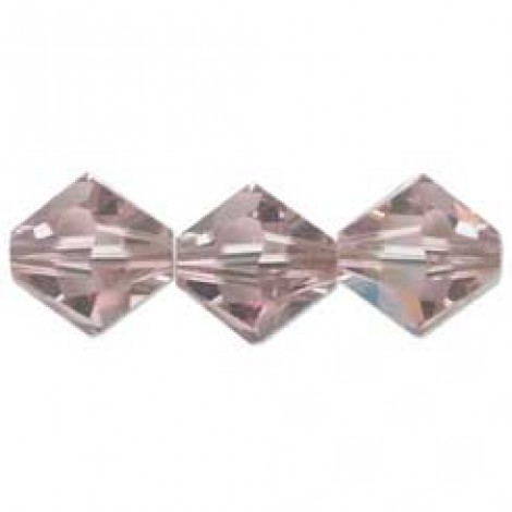 6mm Swarovski Faceted Bicones - Lt Amethyst AB - Pack of 19